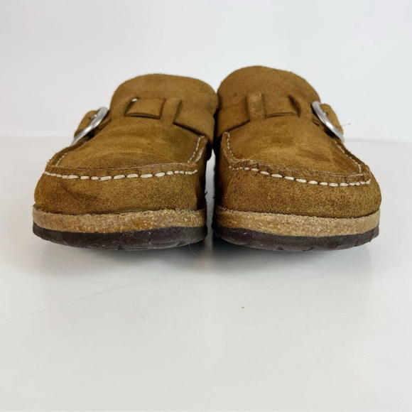 Birkenstock Buckley Tan Suede Mules - Picture 7 of 12